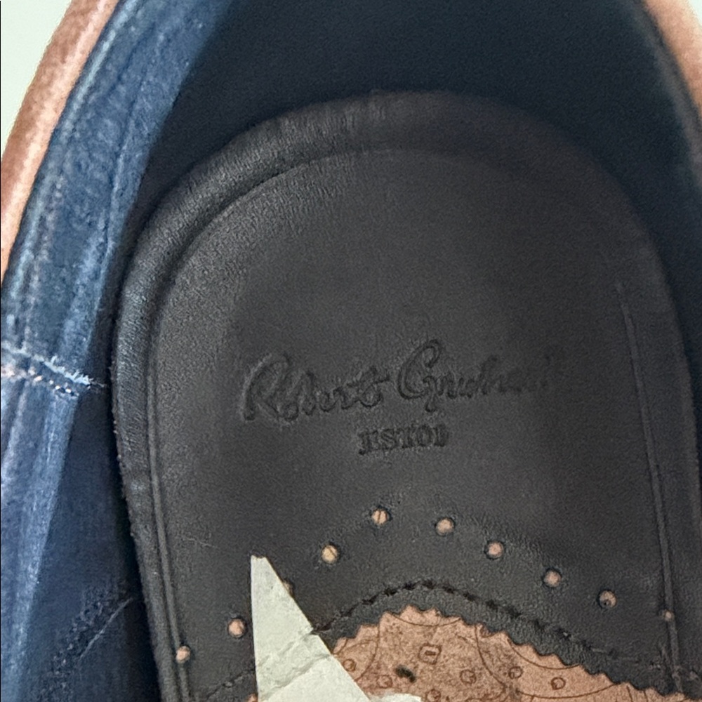 Men's ROBERT GRAHAM Jupiter Brown Leather Skull Print Slip-On Dress Shoes, SZ 11 - Picture 10 of 12